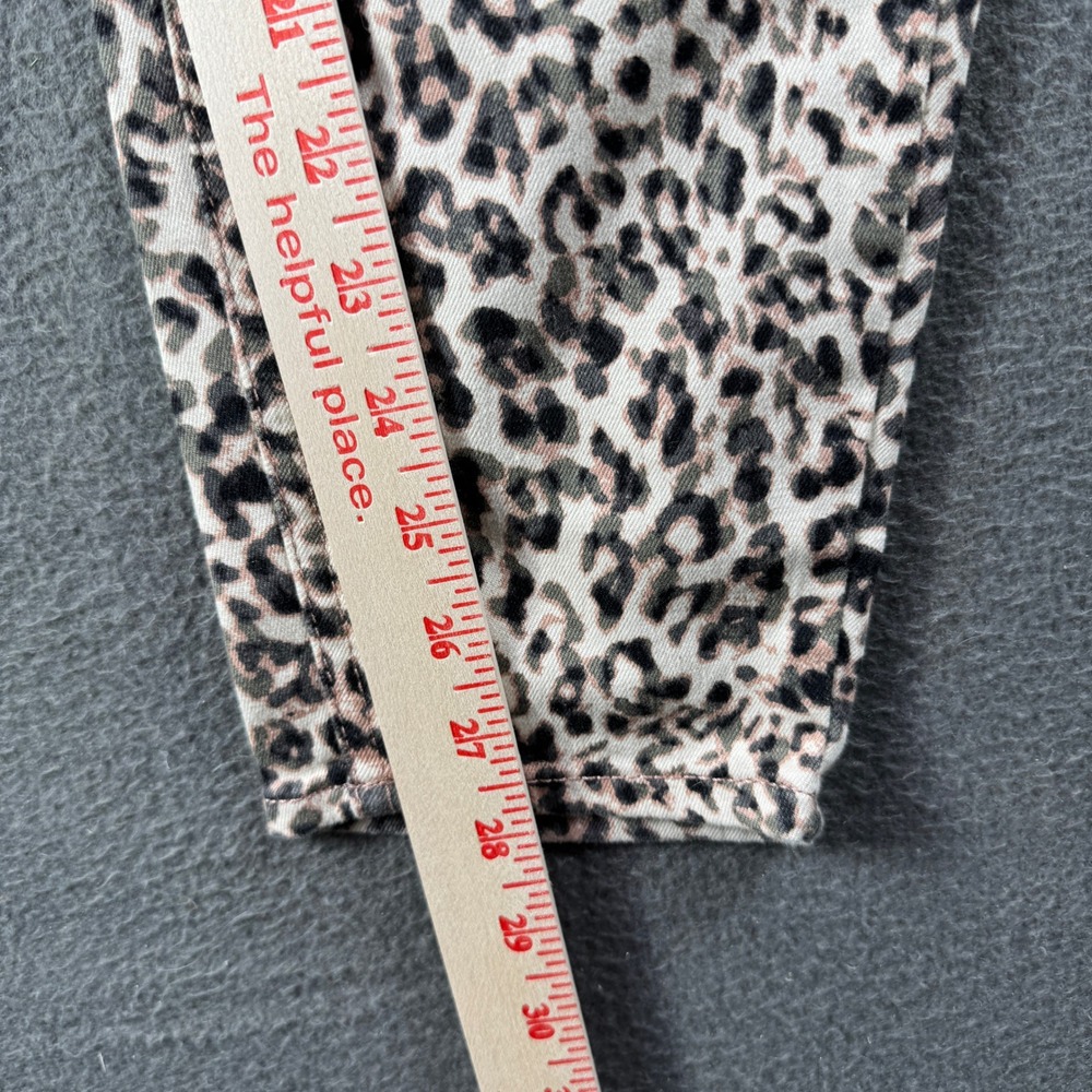New Jen7 Jeans Women 12 Ankle Skinny Leopard Print Sculpt Panel Stretch Animal - Picture 5 of 16